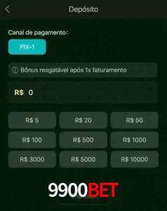 deposits 9900BET
